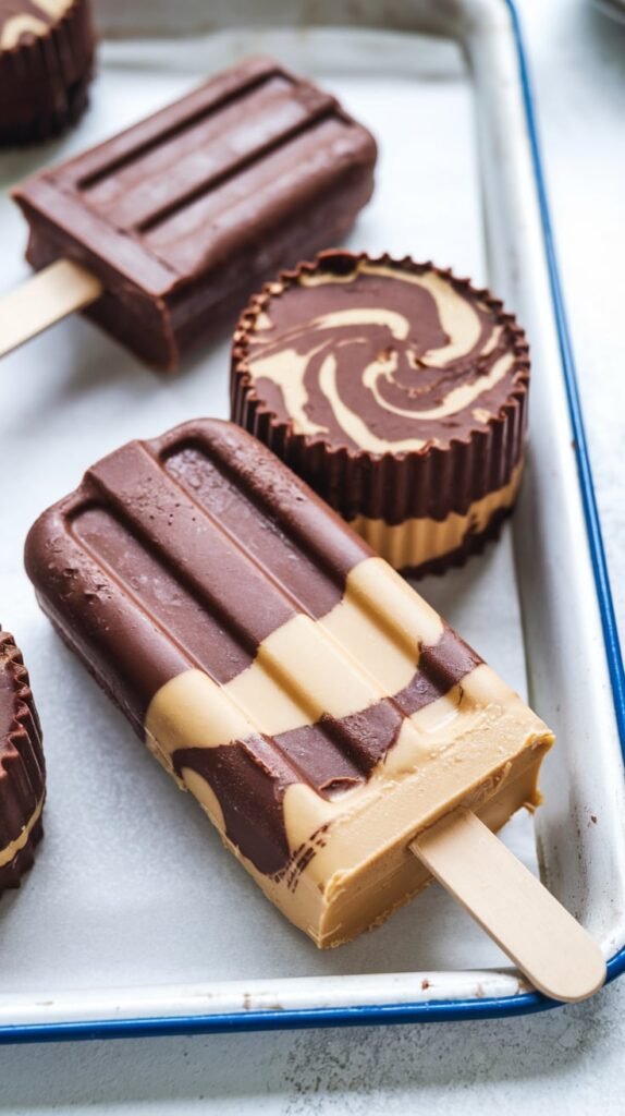 13 High-Protein Ice Cream & Frozen Dessert Recipes 2 Peanut Butter Cup Protein Popsicles