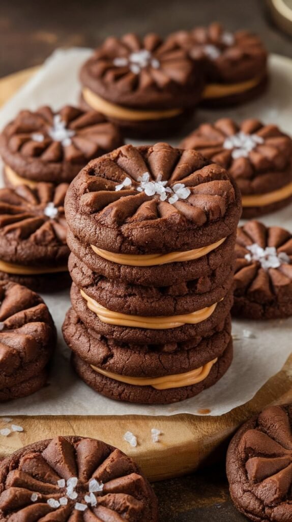Peanut Butter Stuffed Chocolate Cookies