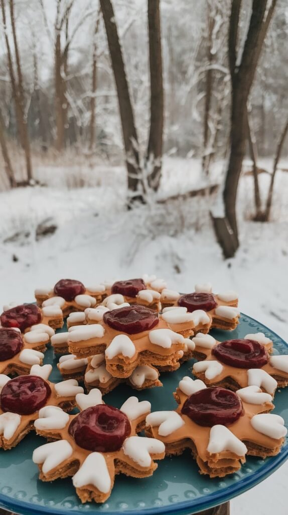21 Kid-Friendly Christmas Appetizers That'll Actually Get Eaten 20 Peanut Butter and Jelly Snowflakes