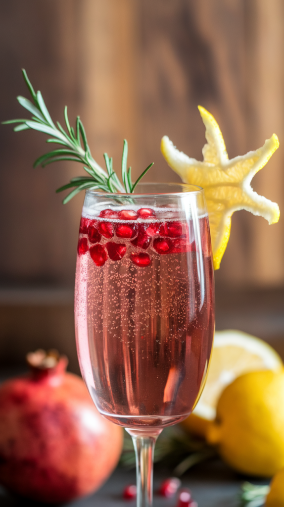 15 New Year's Eve Cocktails That'll Make You the Party Legend (No Pressure) 3 Pomegranate Champagne Sparkler