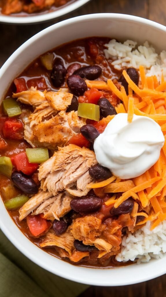 8 Freezer-Friendly High-Protein Lunch Meals You Can Make Now 5 Pulled Chicken and Black Bean Chili