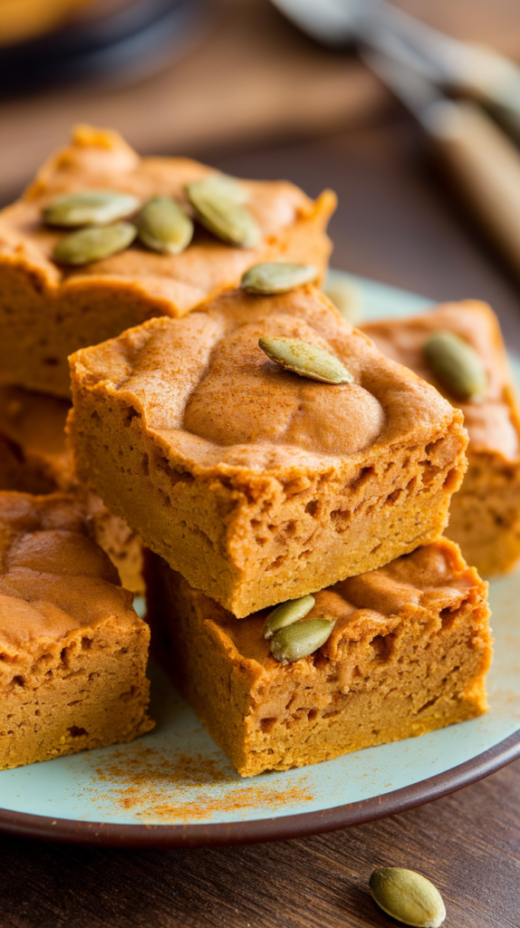 Pumpkin Spice Protein Blondies