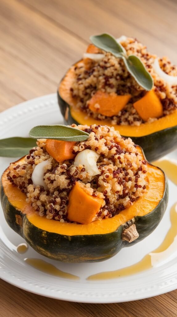 18 Healthy Christmas Side Dishes to Complete Your Feast 4 Quinoa Stuffed Acorn Squash
