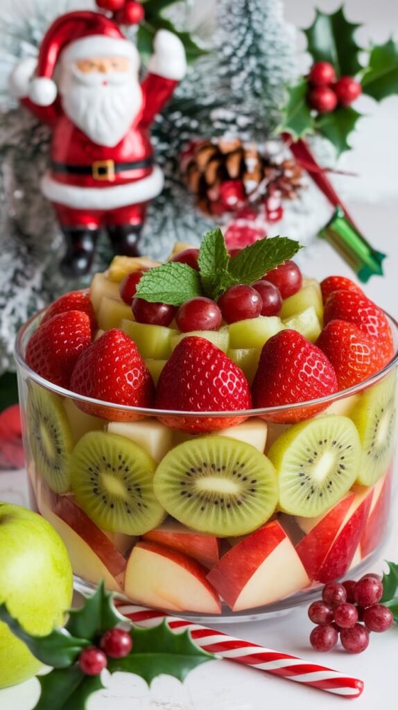 Red Green Christmas Fruit Salad