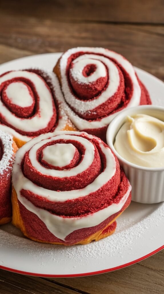 These 21 Christmas Morning Cinnamon Rolls Will Make You the Holiday Hero 13 Red Velvet Cinnamon Rolls