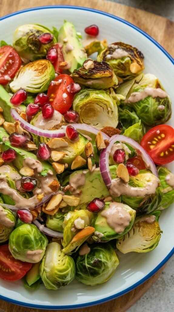 27 New Year's Eve Salad Recipes That'll Make You Forget About the Potato Chips 13 Roasted Brussels Sprout Salad With Tahini Dressing