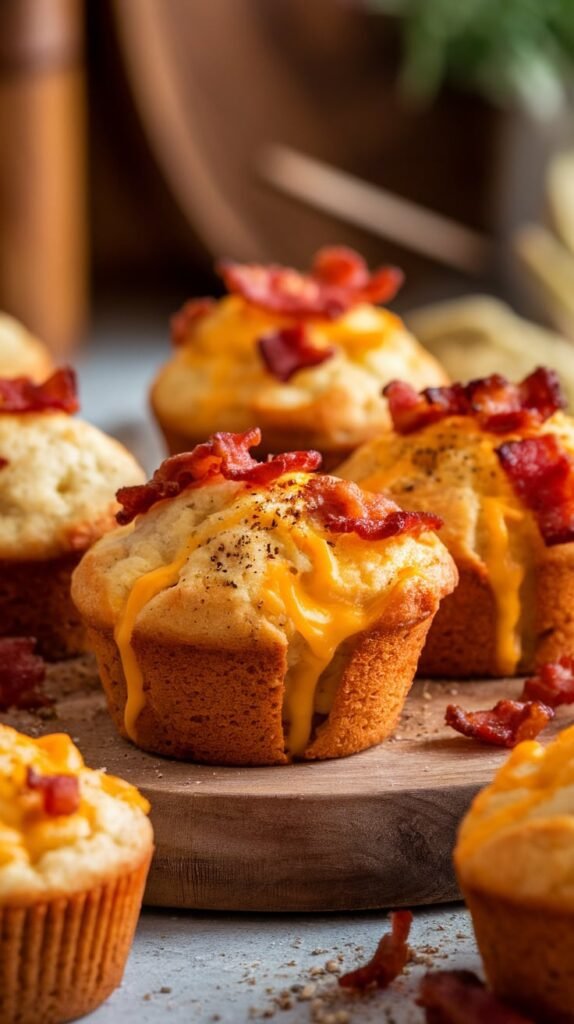 6 Low-Carb Breakfast Muffins For Weight Loss 3 Savory Cheddar Bacon Muffins