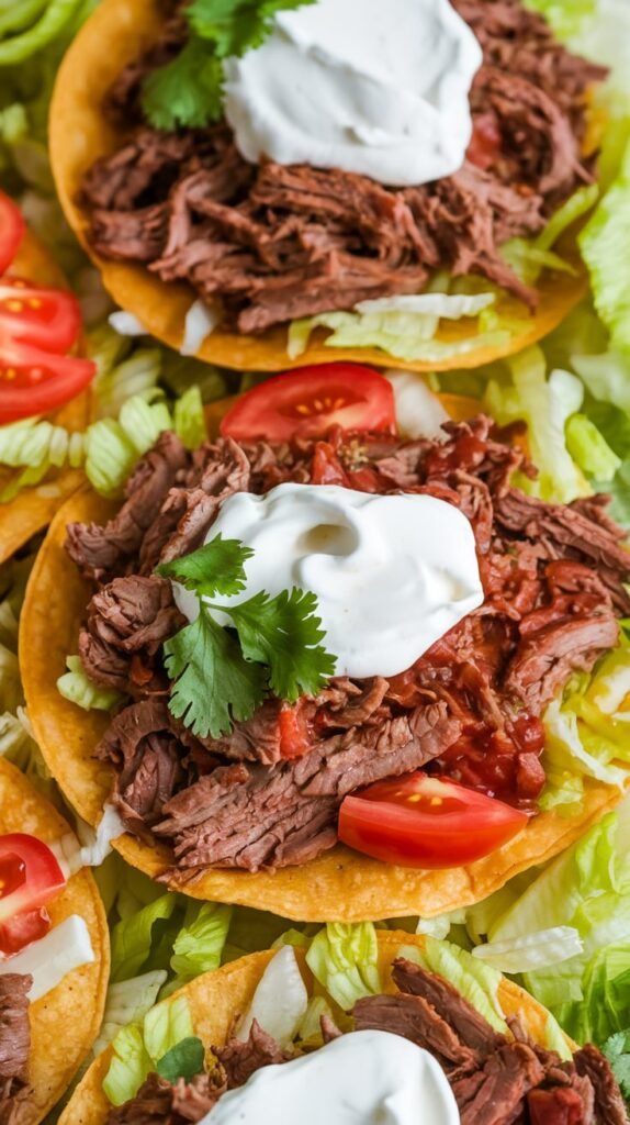 21 High-Protein Mexican-Inspired Dinners for Fiesta Nights 19 Shredded Beef Tostadas