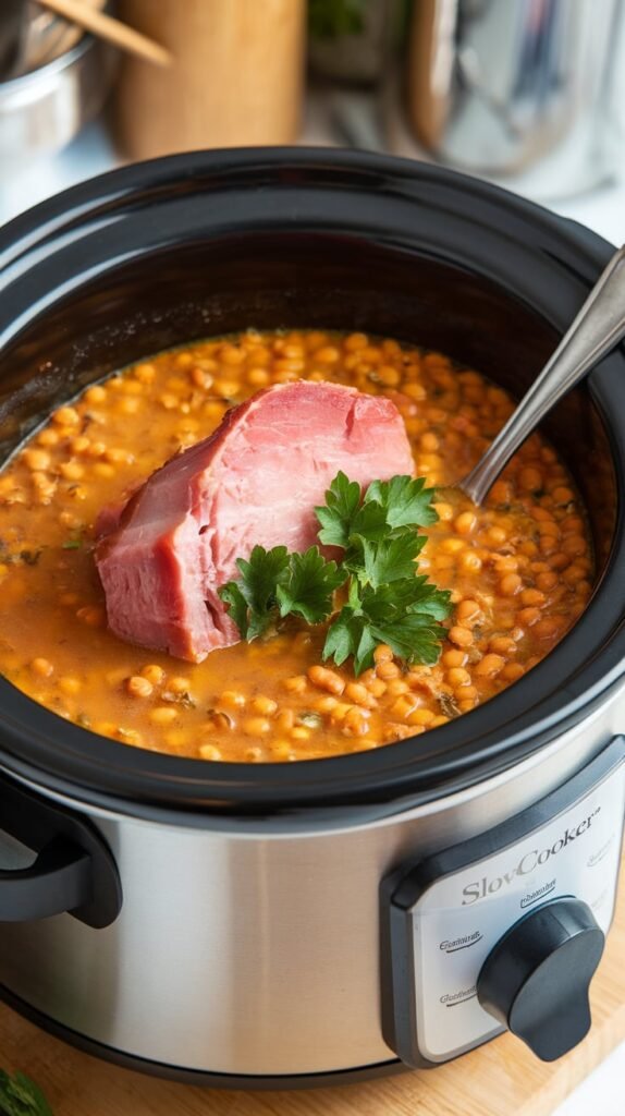 25 Slow Cooker Soups For Winter Season 7 Slow Cooker Split Pea Soup Ham Optional