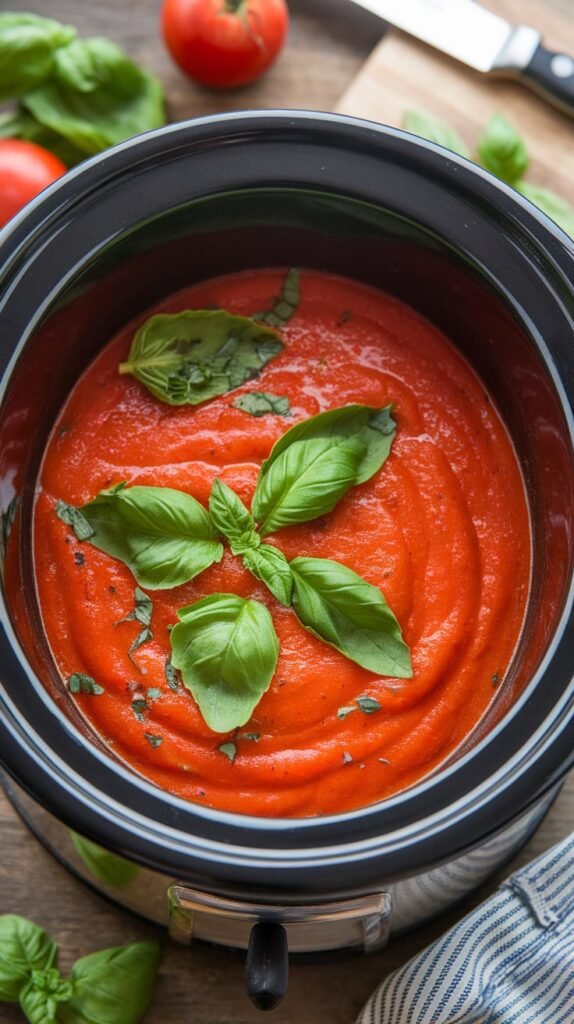 25 Slow Cooker Soups For Winter Season 20 Slow Cooker Tomato Basil Soup