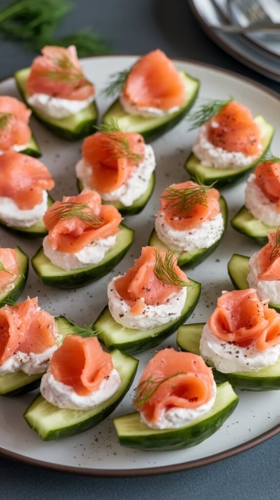 Smoked Salmon Cucumber Bites