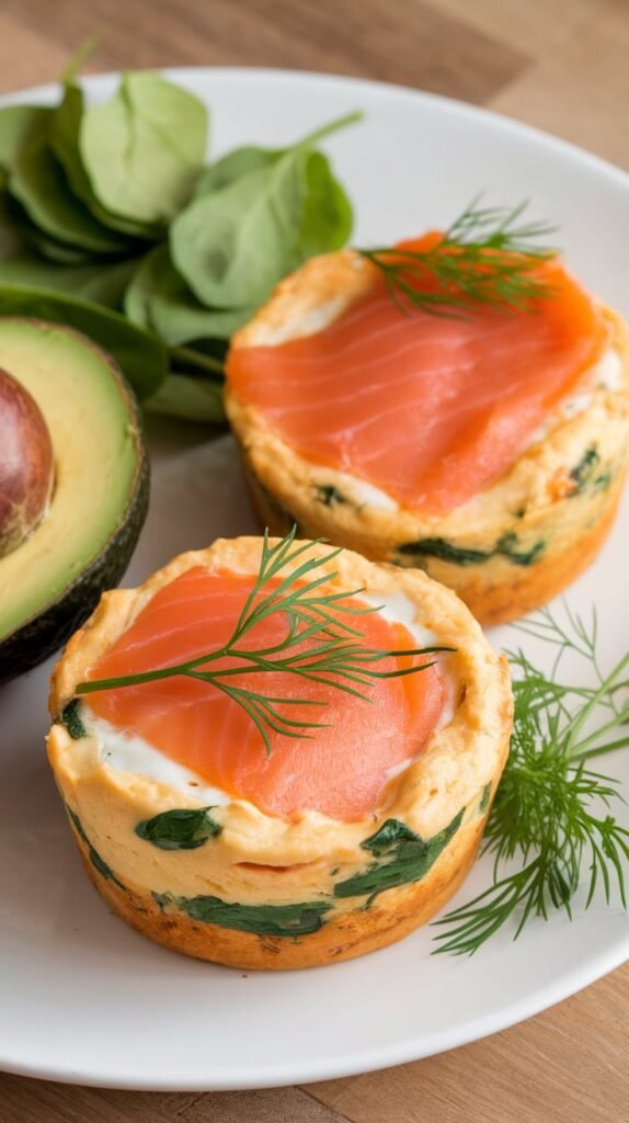 Smoked Salmon Veggie Egg Muffins