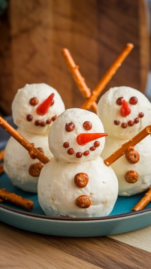 21 Kid-Friendly Christmas Appetizers That'll Actually Get Eaten 4 Snowman Cheese Balls