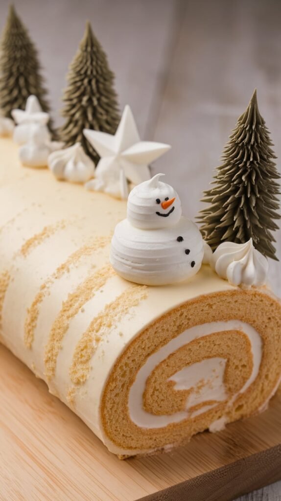 These 10 Snowman Christmas Cake Ideas Will Make You the Baking Star of the Holidays 9 Snowman Swiss Roll Cake