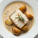Cod and Potatoes in Rosemary Cream Sauce 23 Cod & Potatoes in Rosemary Cream Sauce