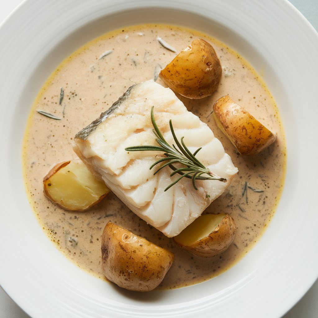 Cod & Potatoes in Rosemary Cream Sauce