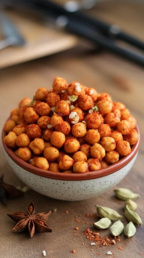 15 High-Protein Low Calorie Snack Ideas to Satisfy Sweet & Savoury Cravings 3 Spicy Roasted Chickpeas