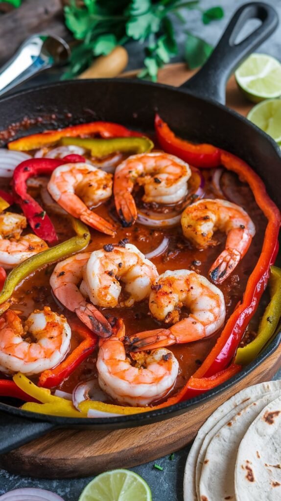 21 High-Protein Mexican-Inspired Dinners for Fiesta Nights 4 Spicy Shrimp Fajita Skillet