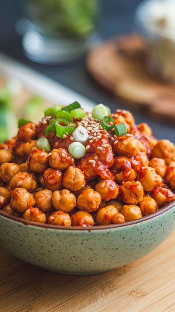 Spicy Sriracha Roasted Chickpea Mix