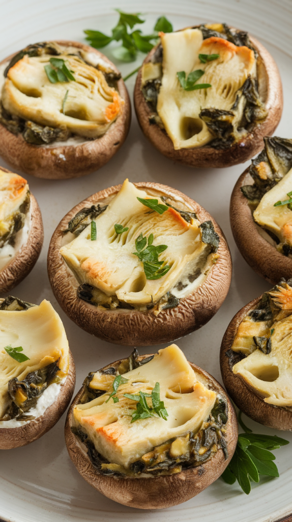 18 Healthy Christmas Side Dishes to Complete Your Feast 17 Spinach Artichoke Stuffed Mushrooms