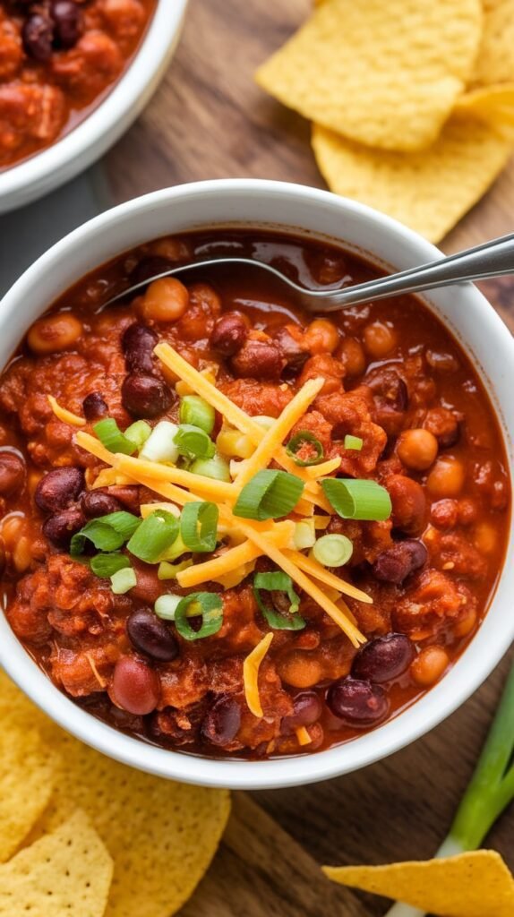 9 High-Protein Vegetarian Recipes for Muscle Gain (Zero Chicken) 9 TVP Chili with Beans and Sweet Corn