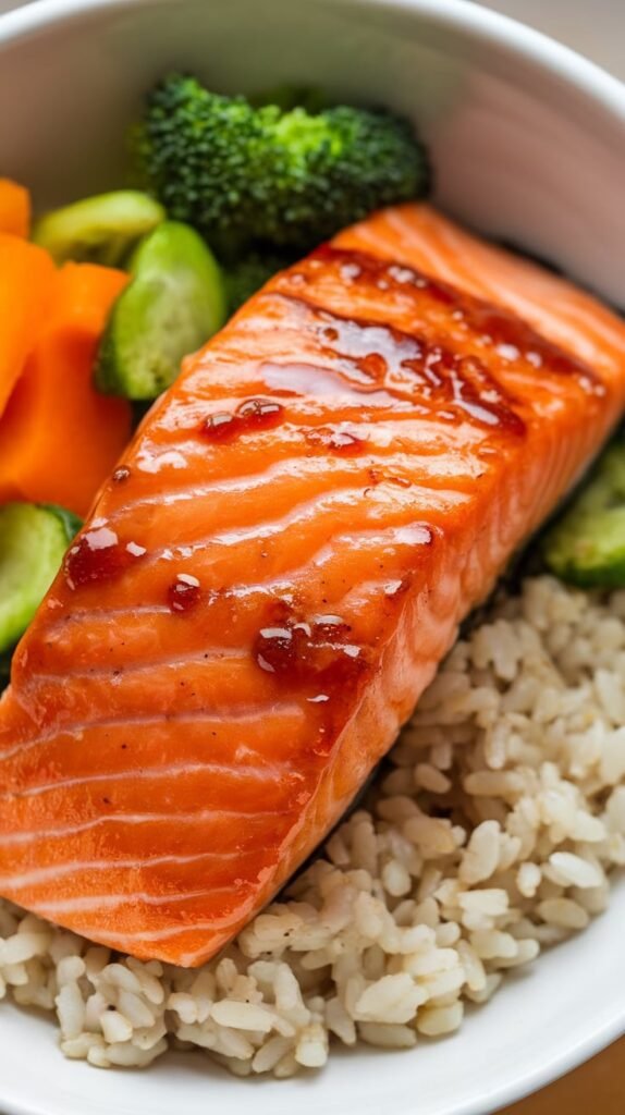 Teriyaki Glazed Salmon Bowls