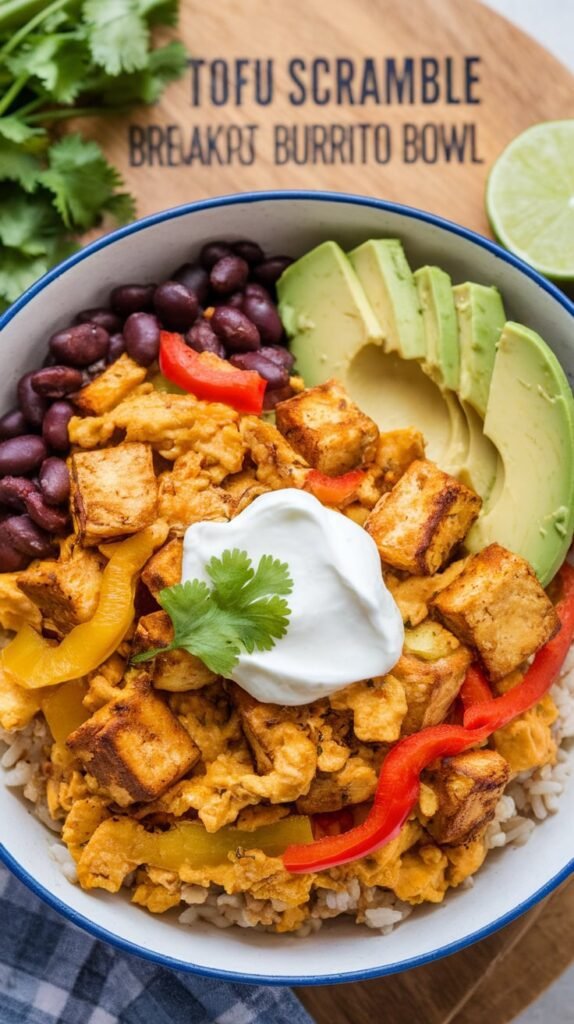 Tofu Scramble Breakfast Burrito Bowl