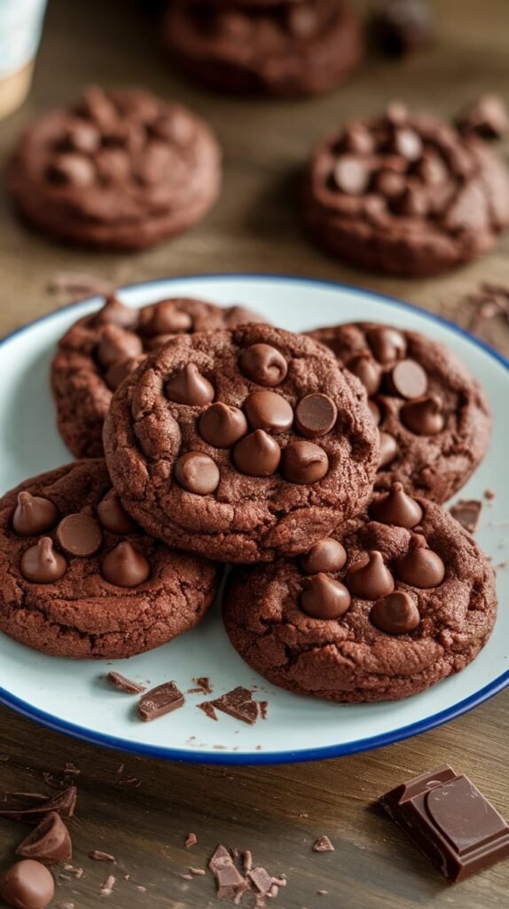 Triple Chocolate Thick Cookies