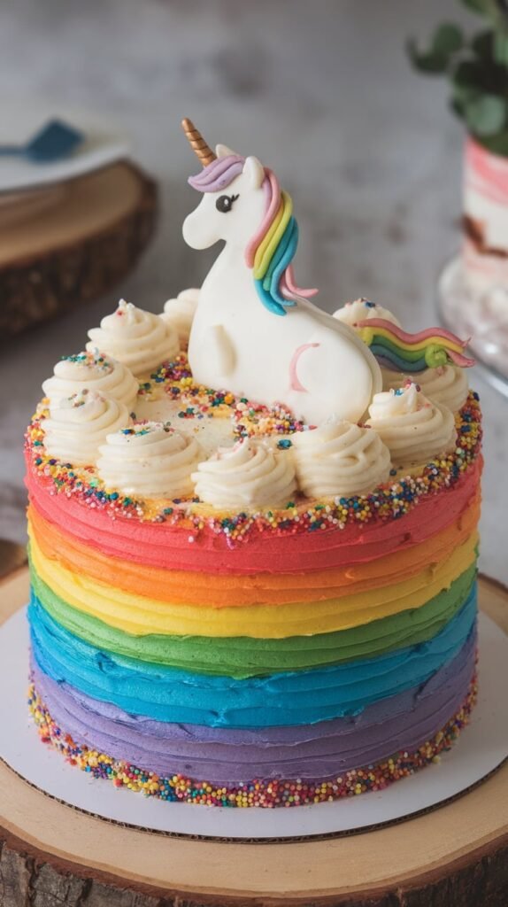 Unicorn Rainbow Cake