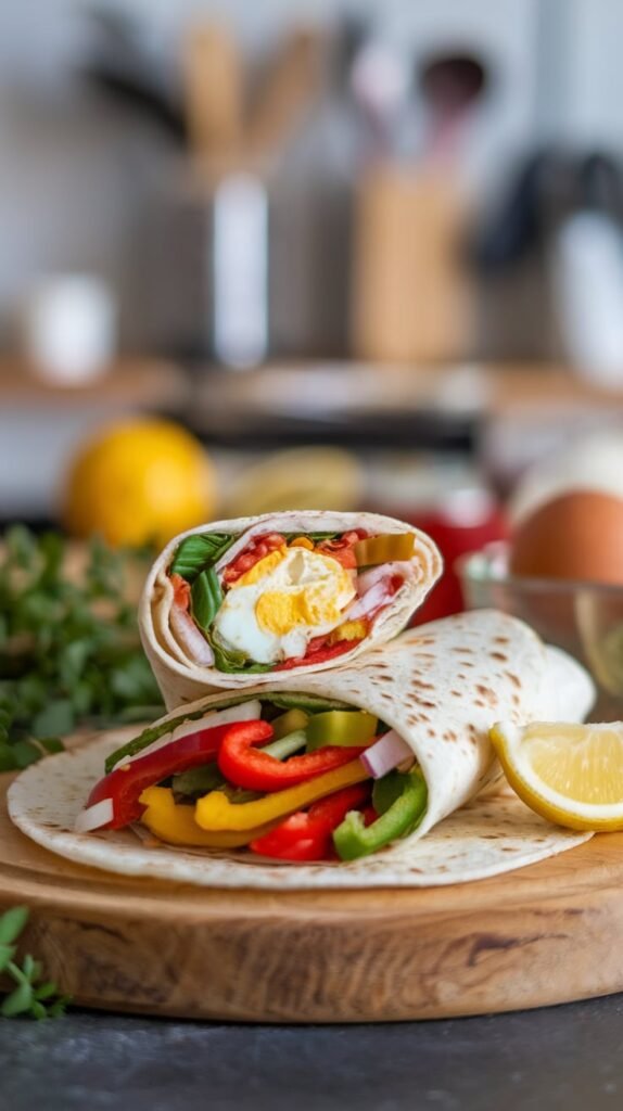 Veggie Packed Egg White Wrap
