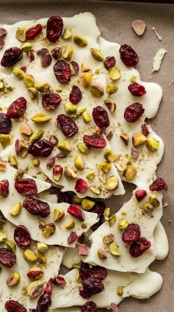 White Chocolate Cranberry Bark