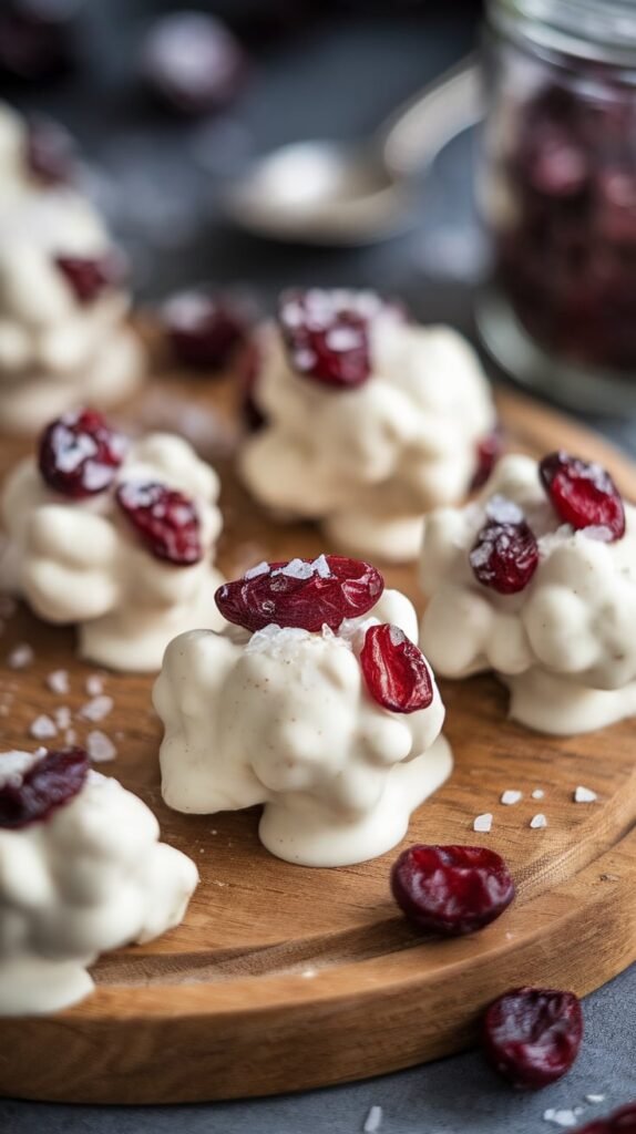 23 Easy Homemade Christmas Candy Recipes That Make Great Gifts 8 White Chocolate Cranberry Clusters