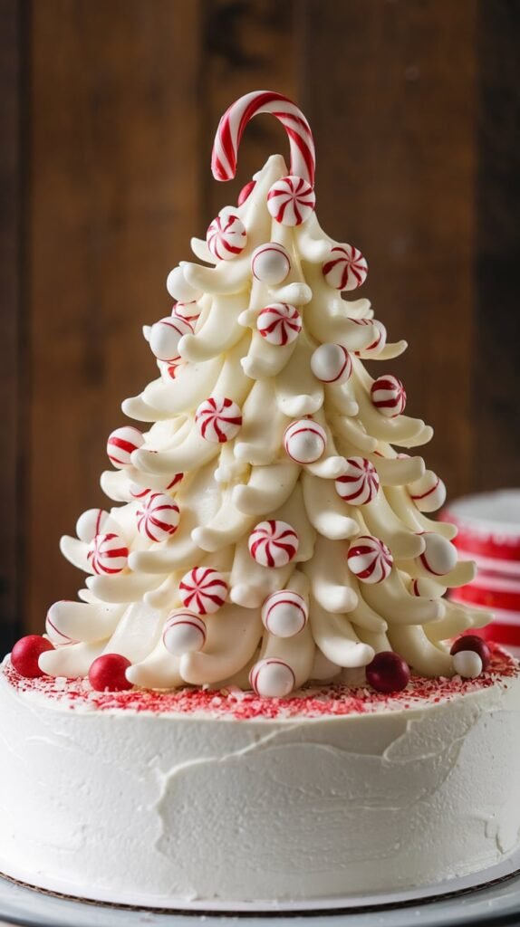 14 Christmas Tree Cake Ideas That Will Make Your Holidays Sparkle 14 White Chocolate Peppermint Christmas Tree Cake