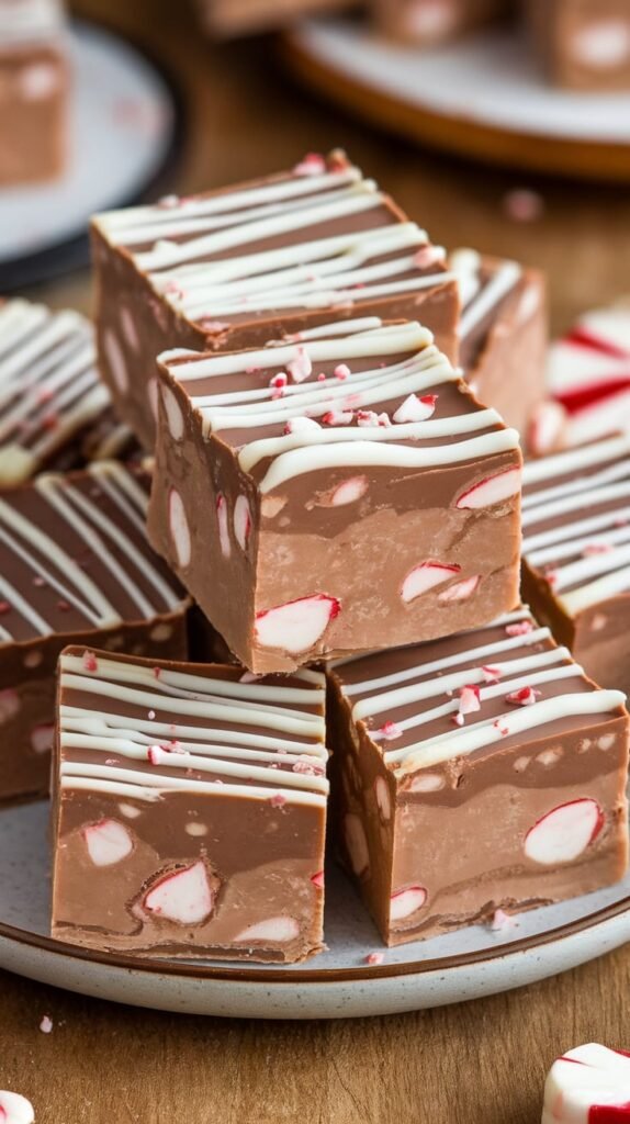 White Chocolate Peppermint Fudge
