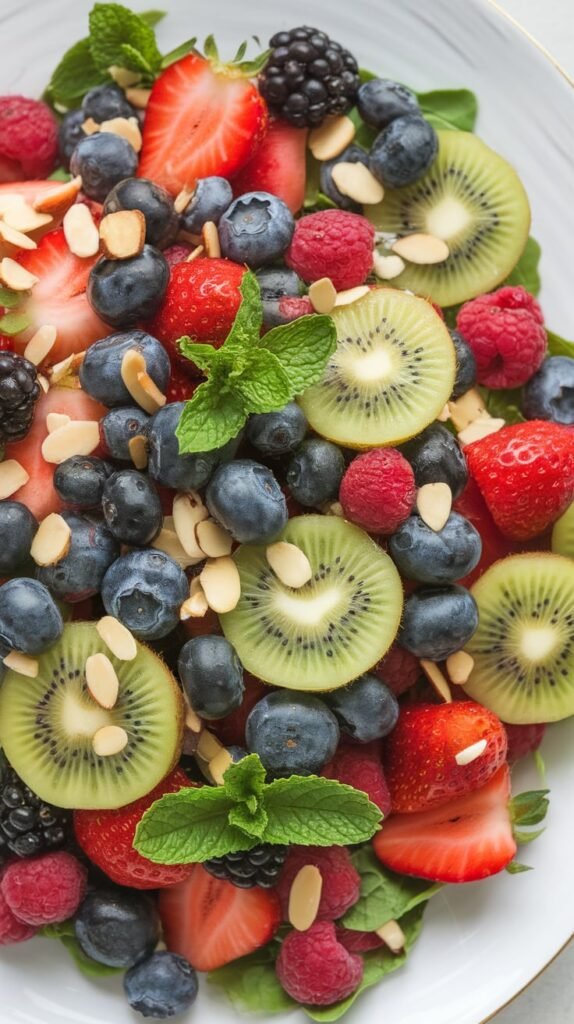 Winter Berry Salad with Honey Lime Dressing