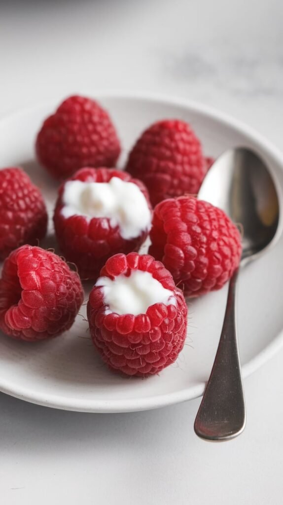 27 Super Healthy Christmas Snacks for Kids 23 Yogurt Filled Raspberries