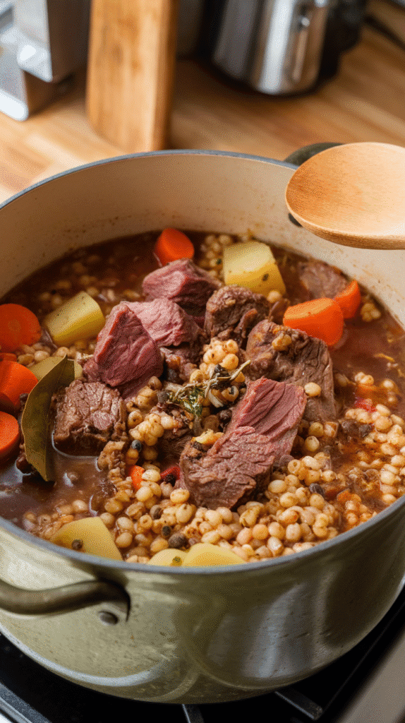 21 Healthy Winter Meals Your Family Will Actually Eat 9 a photo of a beef and barley stew in a p e09o2jdyQ1OyMWirZ1j5tw mHy fHIuTweY3rdQLwMH4w 1