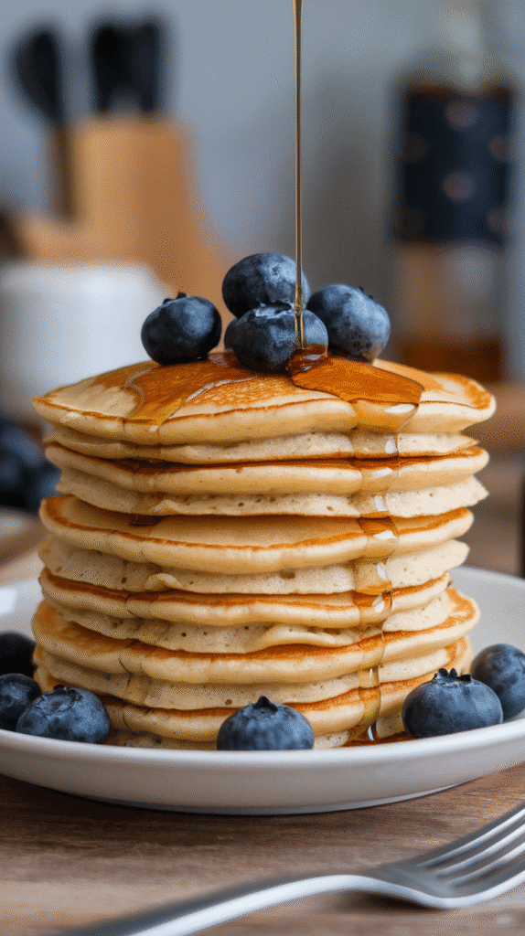 15 Make-Ahead High-Protein Breakfasts for Busy Mornings 4 a photo of a stack of protein pancakes o Gf56mQcSQBy5VySshdBNbA ntL tLC0THq7flB1AULLTg