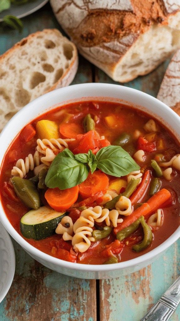 21 Healthy Winter Meals Your Family Will Actually Eat 5 a photo of a veggie packed minestrone so JPKqHhfrROmBEcSkUmUwlg BeITaG5UQCizHjZ0CKfZsA