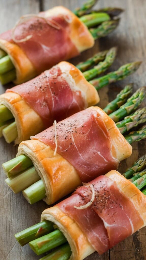21 Easy Recipes Using Puff Pastry Sheets 8 Asparagus and Prosciutto Bundles
