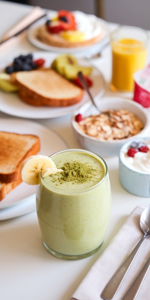18 Creamy Matcha Smoothies for Breakfast Bliss 10 Banana Cream Matcha Dream