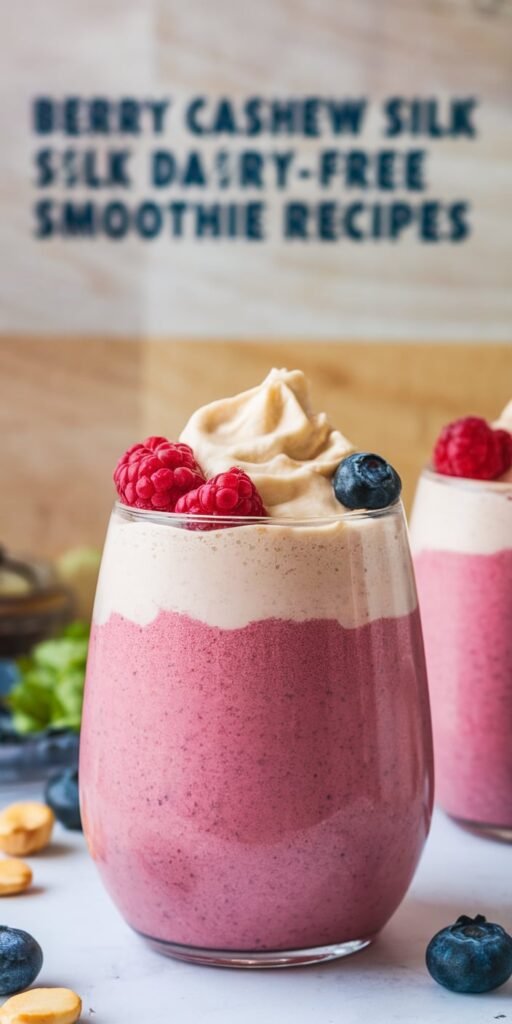 10 Dairy-Free Smoothie Recipes So Creamy, You'll Forget Milk Ever Existed 4 Berry Cashew Silk