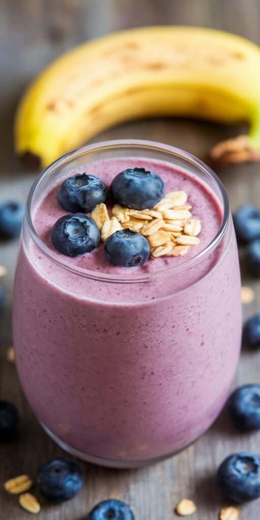 10 Dairy-Free Smoothie Recipes So Creamy, You'll Forget Milk Ever Existed 9 Blueberry Banana Oat Cream