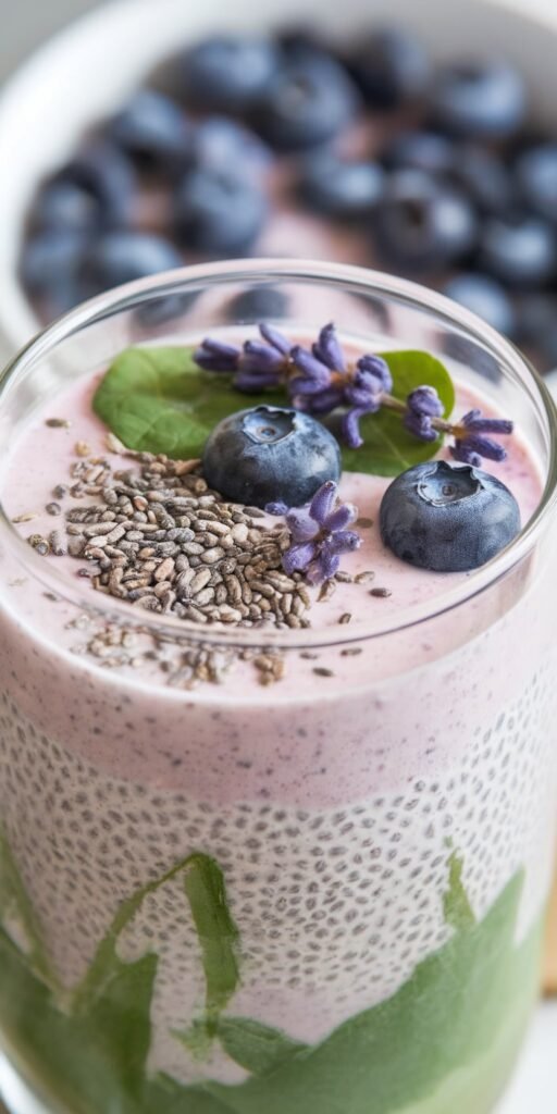 13 Low-Calorie Smoothie Recipes for Clean Eating & Fat Loss 9 Blueberry Lavender Zen