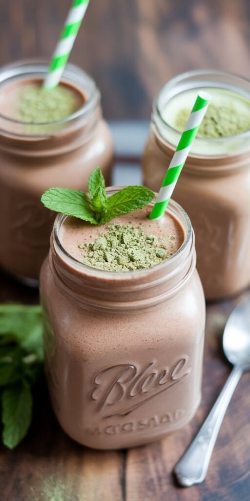 18 Creamy Matcha Smoothies for Breakfast Bliss 7 Chocolate Matcha Mint Magic