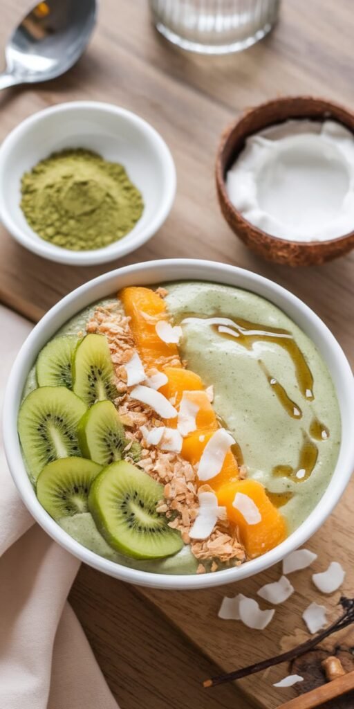 18 Creamy Matcha Smoothies for Breakfast Bliss 2 Coconut Cream Matcha Paradise