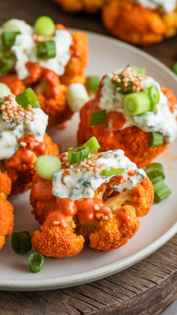 Crispy Cauliflower Buffalo Bites