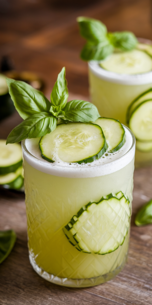 Cucumber Basil Vodka Smash