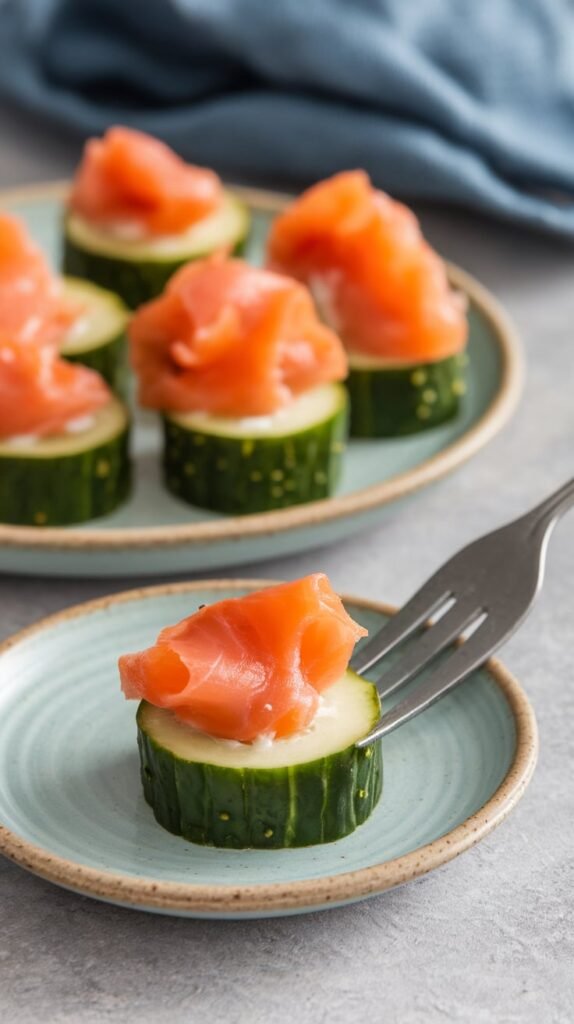 Cucumber Bites with Smoked Salmon