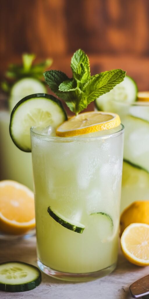 Cucumber Lemonade Vodka Slushie